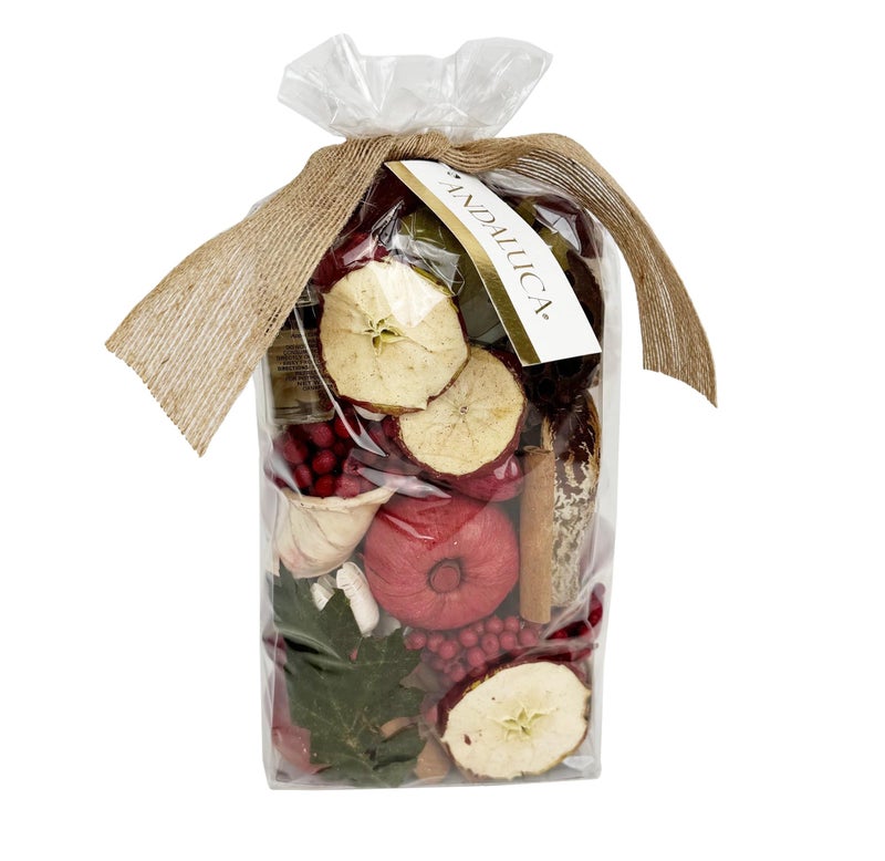 ANDALUCA Apple Cider Cinnamon Scented Potpourri | Made in California | Large 20 oz Bag + Fragrance Vial | Scents of Cinnamon, Apple, Orange Zest - Image 1